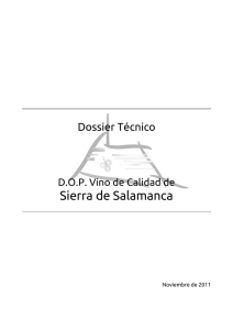Technical dossier - DOP Sierra de Salamanca