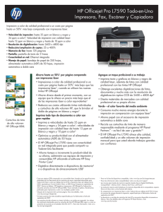 HP Officejet Pro L7590 Todo-en-Uno Impresora, Fax