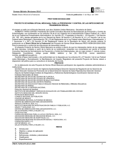 Normas Oficiales Mexicanas SSA2 PROY-NOM-039-SSA2