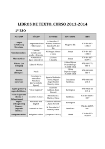libros de texto. curso 2013-‐2014