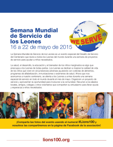 Semana Mundial de Servicio de los Leones