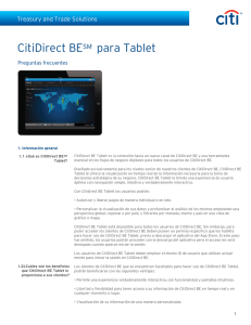 Preguntas Frecuentes CitiDirect BE   Tablet
