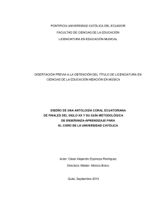 pontificia universidad católica del ecuador facultad de ciencias de la