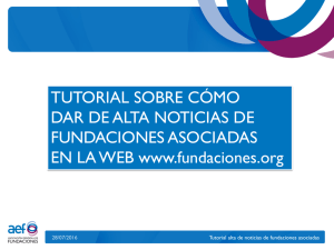 Diapositiva 1 - Asociación Española de Fundaciones