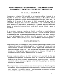 Declaración Conjunta - Presidencia de la República de El Salvador