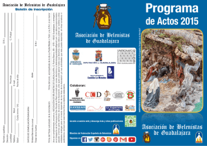 Programa de Actos 2015 - Asociación de Belenistas de Guadalajara