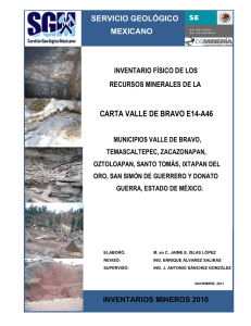 carta valle de bravo e14-a46 - Servicio Geológico Mexicano