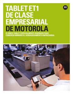 The Motorola ET1 Enterprise Tablet - The only