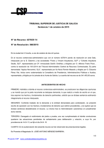 TSJ Galicia 1-10-2015 - Contratos del Sector Público