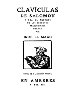 Grimorio- Las Clavículas de Salomón