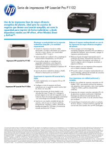 Serie de impresoras HP LaserJet Pro P1102