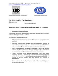 ISO 9001 Auditing Practices Group Directriz en: