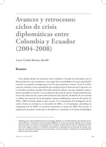 ciclos de crisis diplomáticas entre Colombia y Ecuador (2004