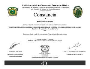 Constancia - Universidad Autónoma del Estado de México