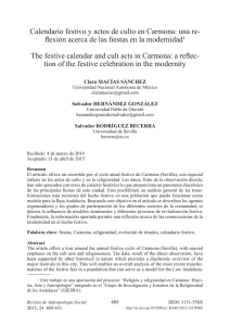 Calendario festivo y actos de culto en Carmona: una reflexión