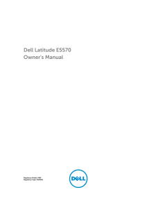 Dell Latitude E5570 Owner`s Manual