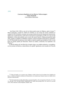 pdf Conciencia lingüística de José Rizal en "Noli me tangere"