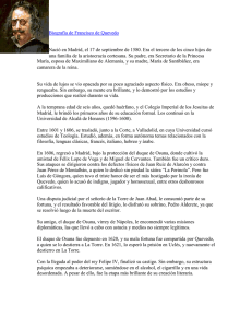 Biografía de Francisco de Quevedo Nació en Madrid, el 17 de