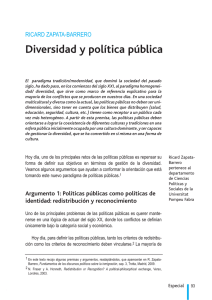 Diversidad y política pública