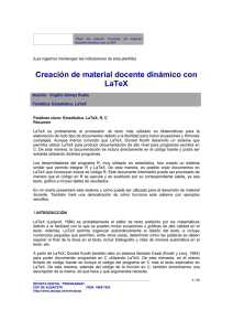 Creación de material docente dinámico con LaTeX