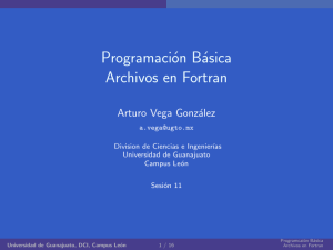 Programación Básica Archivos en Fortran