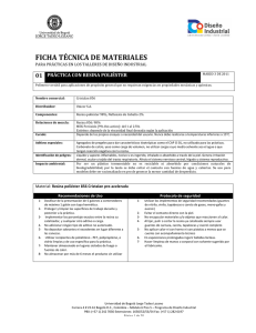 ficha técnica de materiales - Universidad de Bogotá Jorge Tadeo