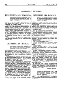 PRESIDENCIA DEL GOBIERNO MINISTERIO DE JUSTICIA