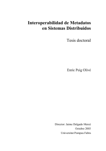 Interoperabilidad de Metadatos en Sistemas Distribuidos