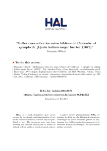 Reflexiones sobre los autos bíblicos de Calderón - Hal-SHS