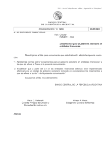 Comunicación “A” 5201 - del Banco Central de la República Argentina