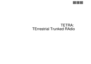 TETRA: TErrestrial Trunked RAdio