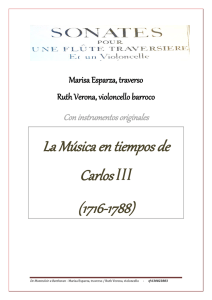 La Música en tiempos de Carlos III (1716-1788)