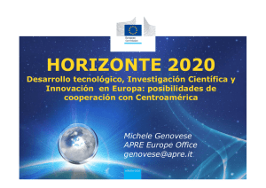 Horizonte 2020. Desarrollo tecnológico, investigación científica e