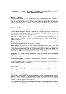 Legislación peruana para la fortificación de la harina