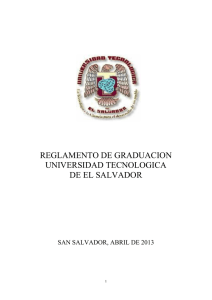 6. Reglamento de graduación - Universidad Tecnológica de El