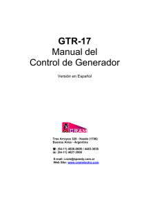 GTR-17 Manual del Control de Generador