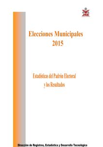 Estadisticas ELECCIONES MUNICIPALES 2015