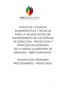 PLIEGO DE CLAUSULAS ADMINISTRATIVAS Y TECNICAS PARA