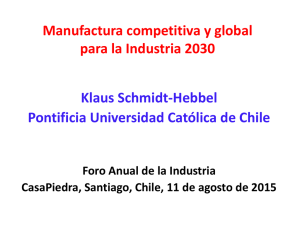 Manufactura competitiva y global para la Industria 2030
