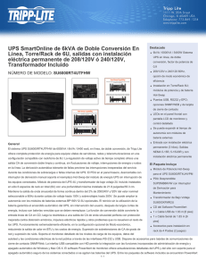 UPS SmartOnline de 6kVA de Doble Conversión En Línea, Torre