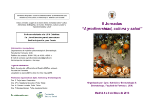 II Jornadas “Agrodiversidad, cultura y salud”