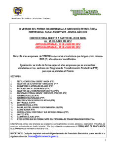 formulario de postulación - Ministerio de Comercio, Industria y