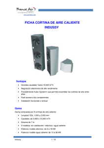 FICHA CORTINA DE AIRE CALIENTE INDUSSY