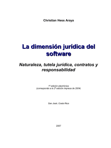 La dimensión jurídica del software