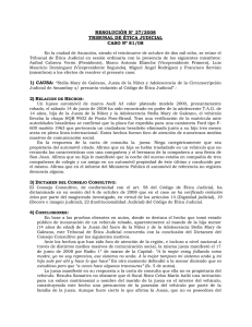 RESOLUCIÓN N° 27/2008 TRIBUNAL DE ÉTICA JUDICIAL CASO