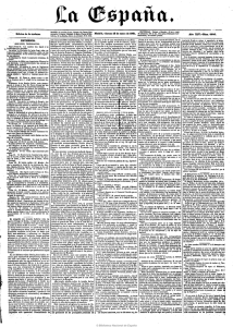 Edición de la mañana. Madrid, viernes 25 de enero de 1861. Año XlV.