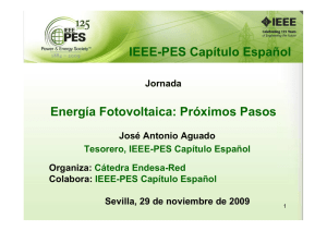Energía Fotovoltaica: Próximos Pasos IEEE-PES