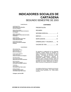 INDICADORES SOCIALES DE CARTAGENA