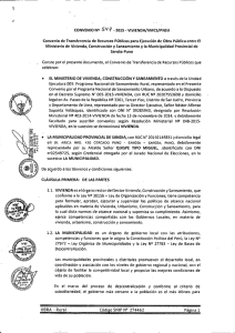 CONVENIO Nº 59 9 - 2015 - VIVIENDA/VMCS/PNSU Convenio de