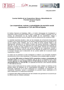 Nota de prensa - Instituto Nacional de Estadistica.